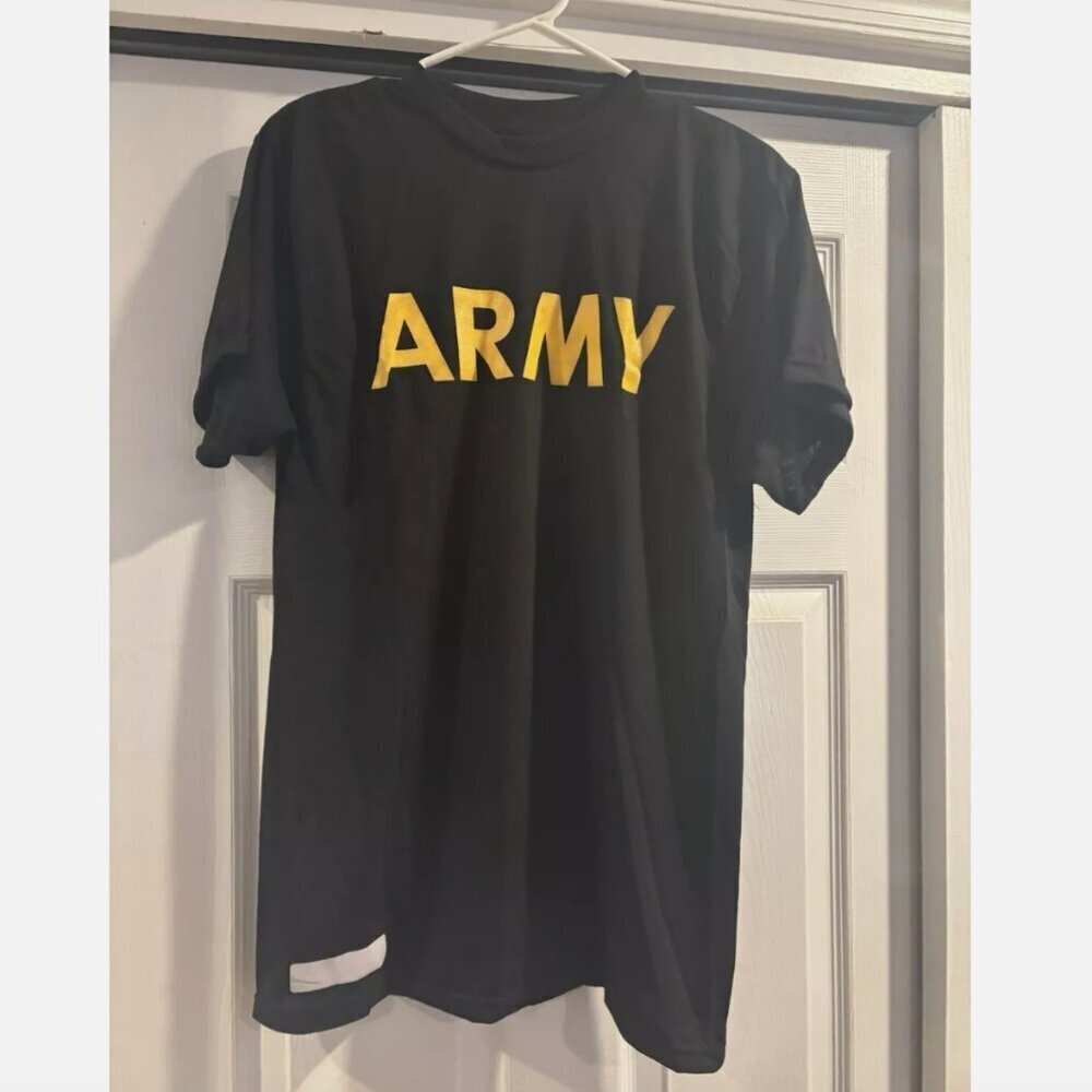Women’s Size Small Army Yellow/Black Short Sleeve Shirt
